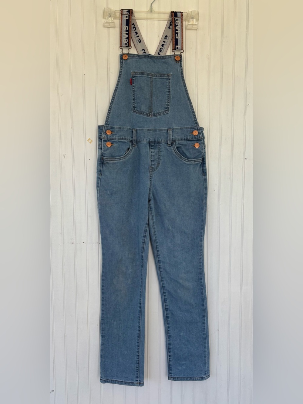 Levi Strauss Girls' Girlfriend Overalls Slim leg Stretchy Size 12